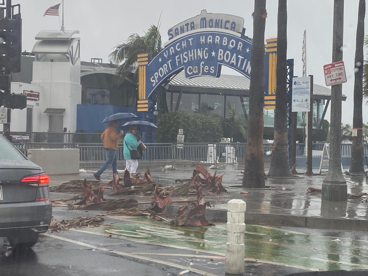 Gale warning, thunderstorms threaten LA-area coast as powerful winter storm bears down on California
