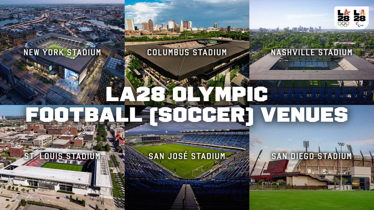 Six U.S. Cities to Host Olympic Soccer Matches Leading to Rose Bowl Finals