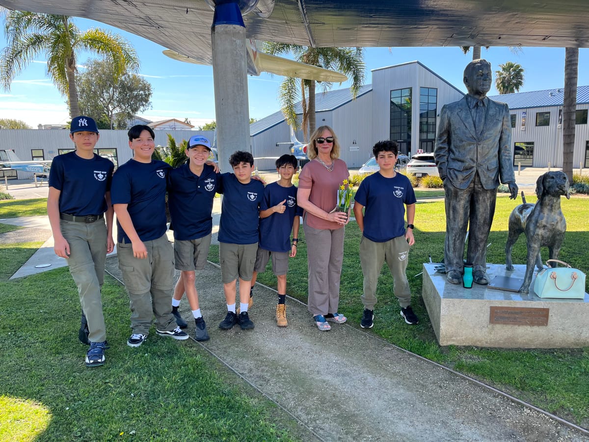 Scouts learn rocket science at Museum of Flying