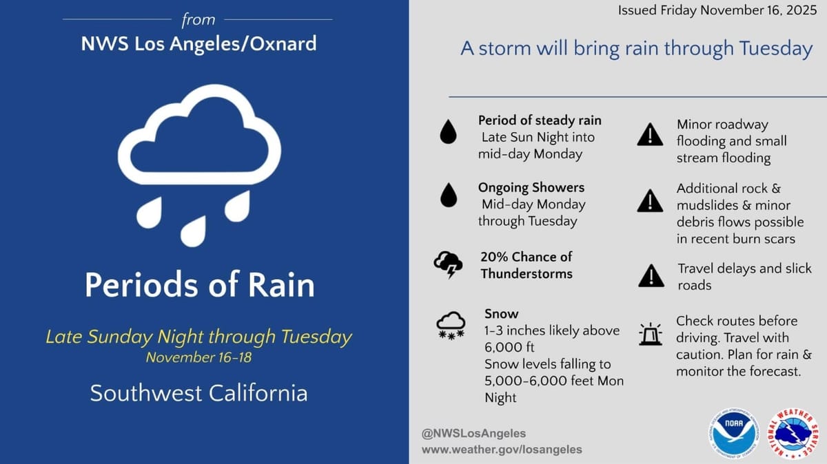 Lingering thunderstorms bring flooding risk after atmospheric river drenches much of California