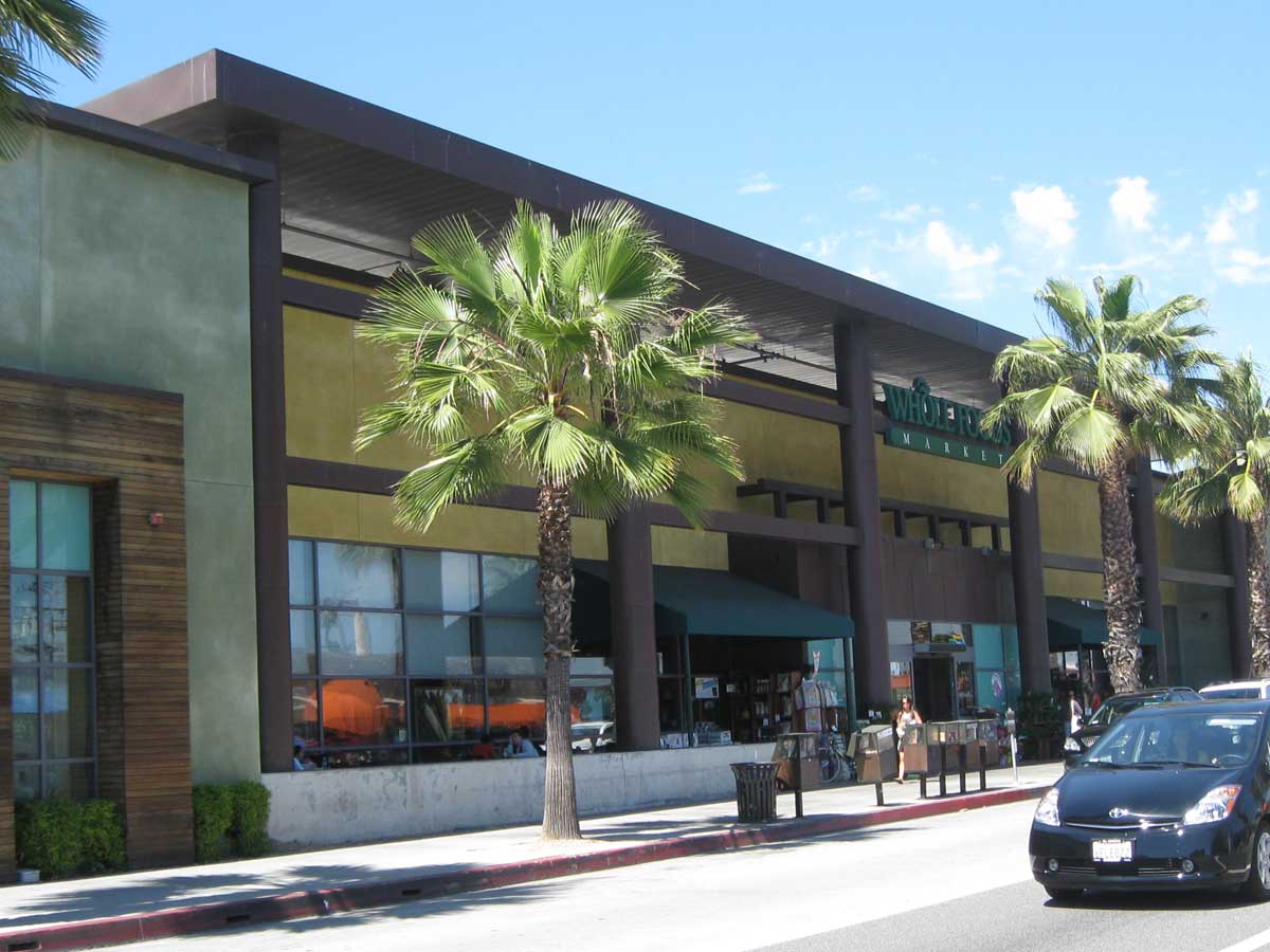 This Whole Foods was built on or near the Santa Monica Fault despite warnings from geologists, according to an L.A. Times report. State law prohibits construction atop faults and requires extensive studies. But the state has not created fault zones for the areas around the two faults. (Photo courtesy Whole Foods Market)