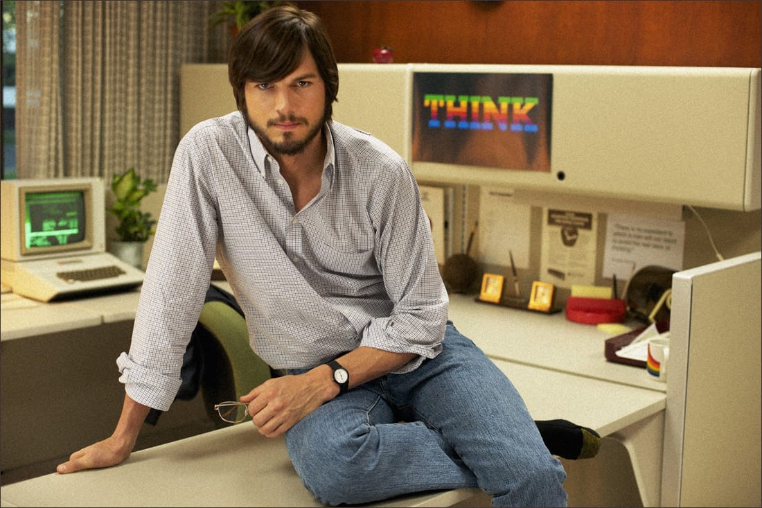 LOOKING THE PART: Ashton Kutcher stars in a bio-pic of Apple founder Steve Jobs that Lotus Post has done sound work on.