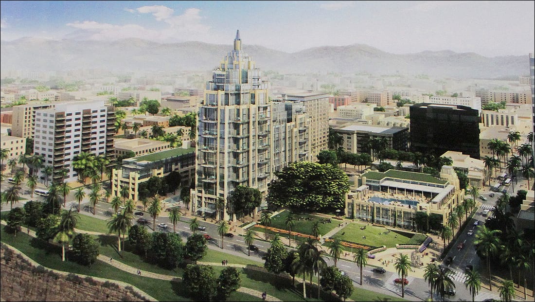 Rendering of the proposed Miramar Hotel project. (File photo)