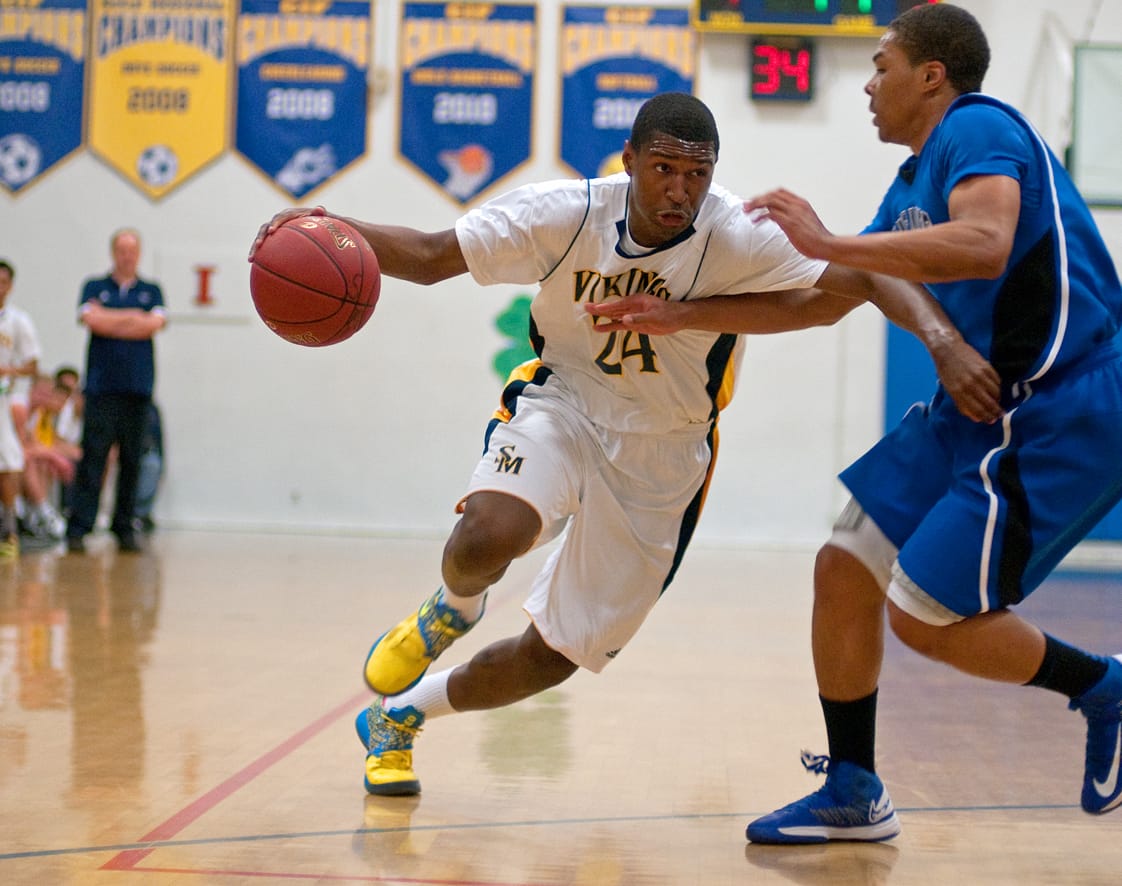 Samohi's Jordan Mathew's led all scorers with 41 points on Saturday. (Photo by Morgan Genser)