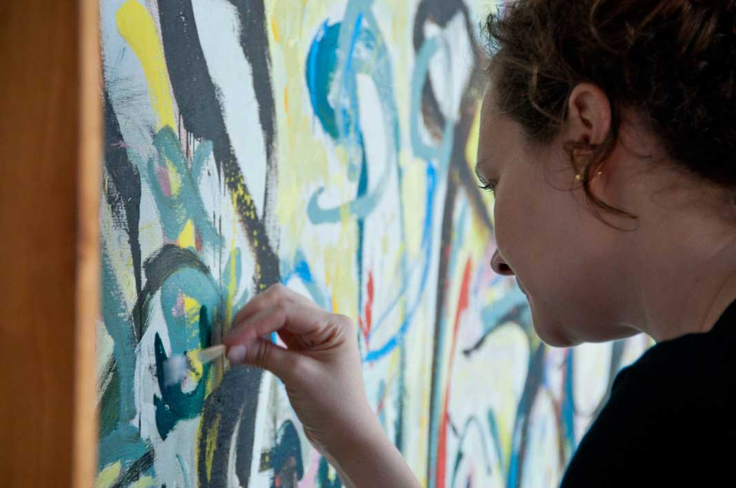 LIKE NEW: The Getty Center is currently exhibiting a restored mural by Jackson Pollock. (Photo courtesy The J. Paul Getty Trust)