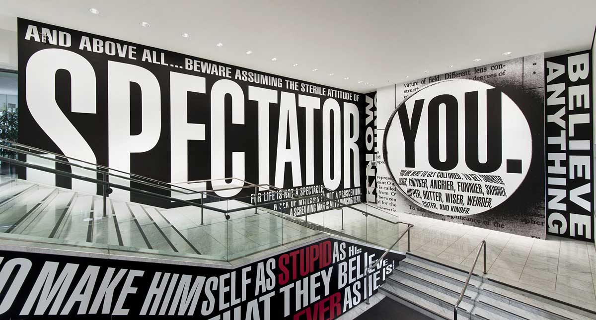 Barbara Kruger. Untitled (Hello/Goodbye), 2014. (Photo by Brian Forrest)