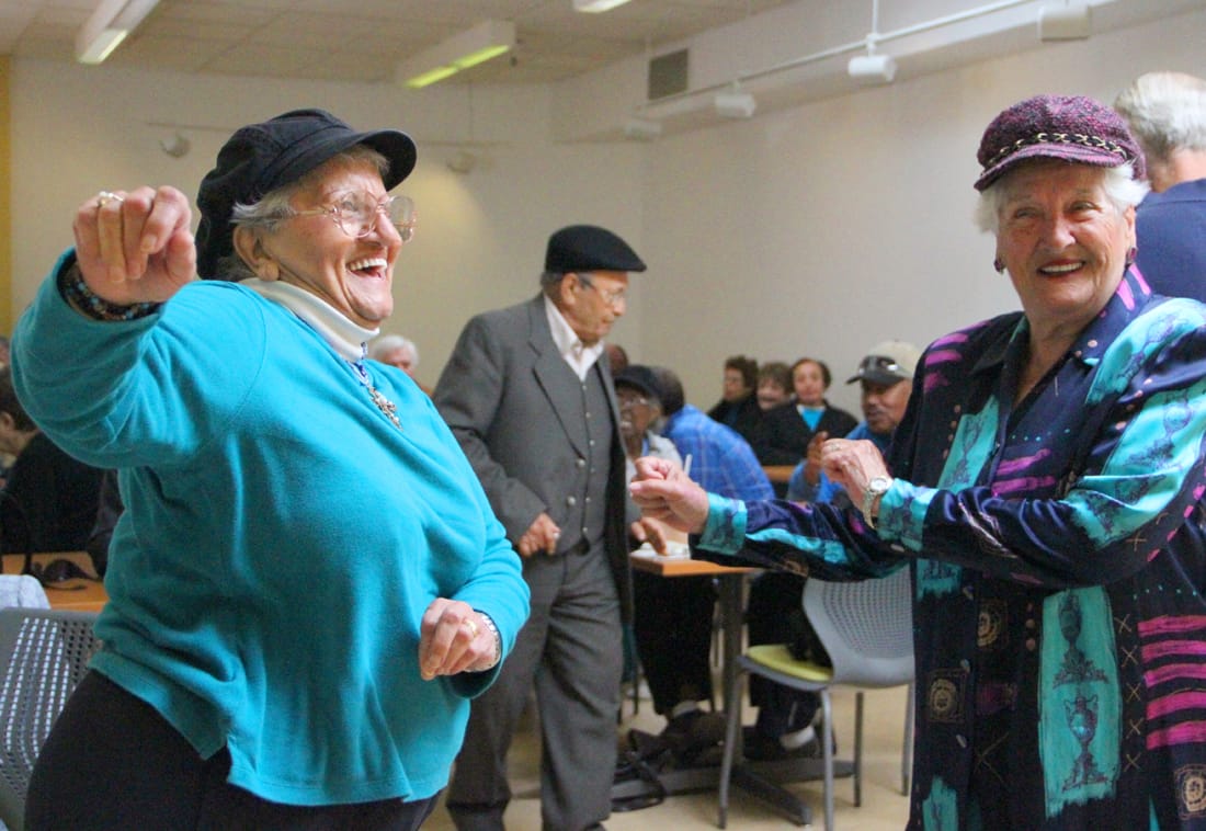 Seniors cut a rug on Monday at WISE & Healthy Aging. It was the opening day for Club 1527. (Photo by Daniel Archuleta)