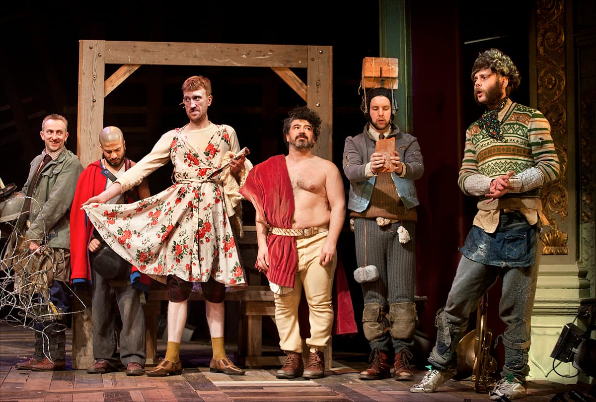 LINEUP: Cast of Bristol Old Vic and Handspring Puppet Company's ‘A Midsummer Night's Dream.' (Photo courtesy Simon Annand)