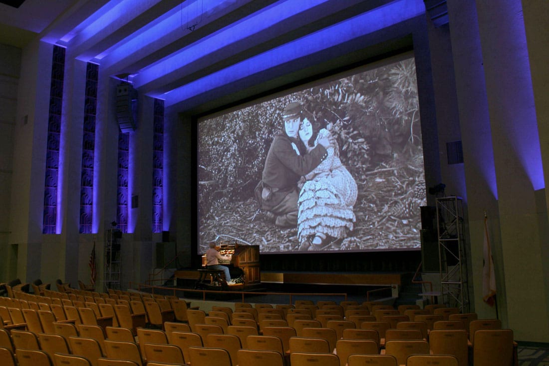 OLD SCHOOL: Robert Isreal will play Barnum Hall's restored Wurlitzer organ during a pair of Buster Keaton silent films on Saturday. (Photo courtesy Santa Monica High School)