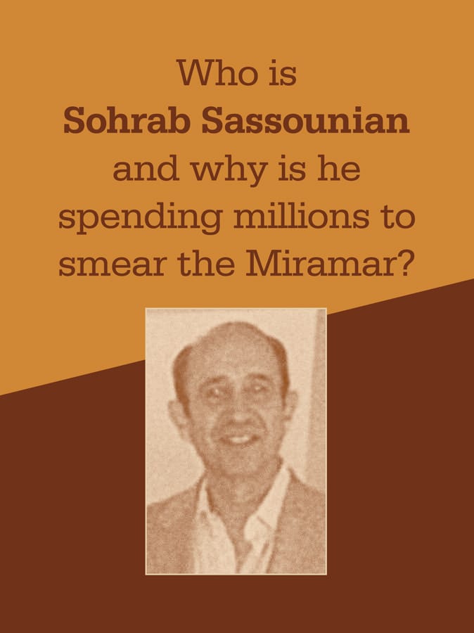 The owners of the Miramar Hotel sent this flyer to local homes last week. (Image courtesy Ocean Avenue LLC)