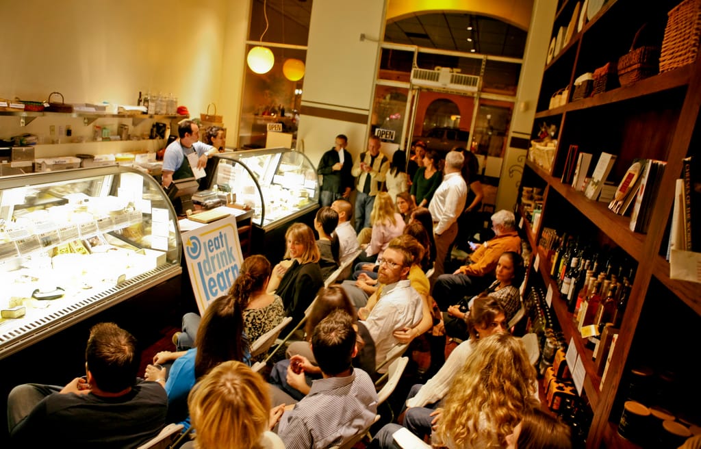 A full house at one of Andrew's Cheese 101 classes. 