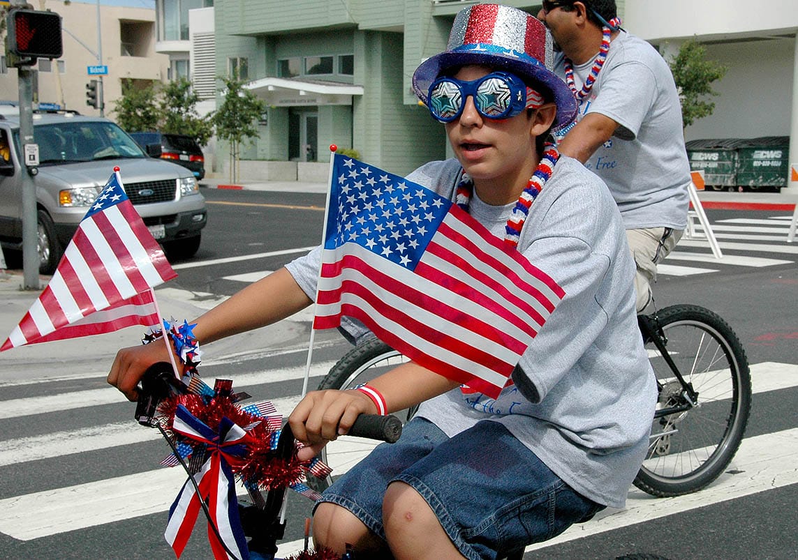 File photo  FESTIVE: Many in the Fourth of July Parade are known to dress up in silly costumes for the occasion. (Fabian Lewkowicz santamonicacloseup.com)