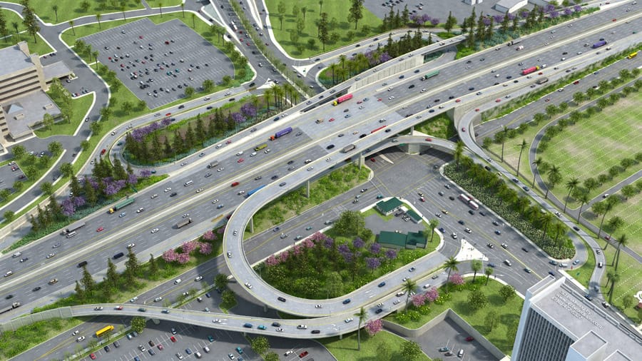 When all is said and done, this is what Wilshire Boulevard and the 405 will look like.  (Rendering courtesy Metro.net)