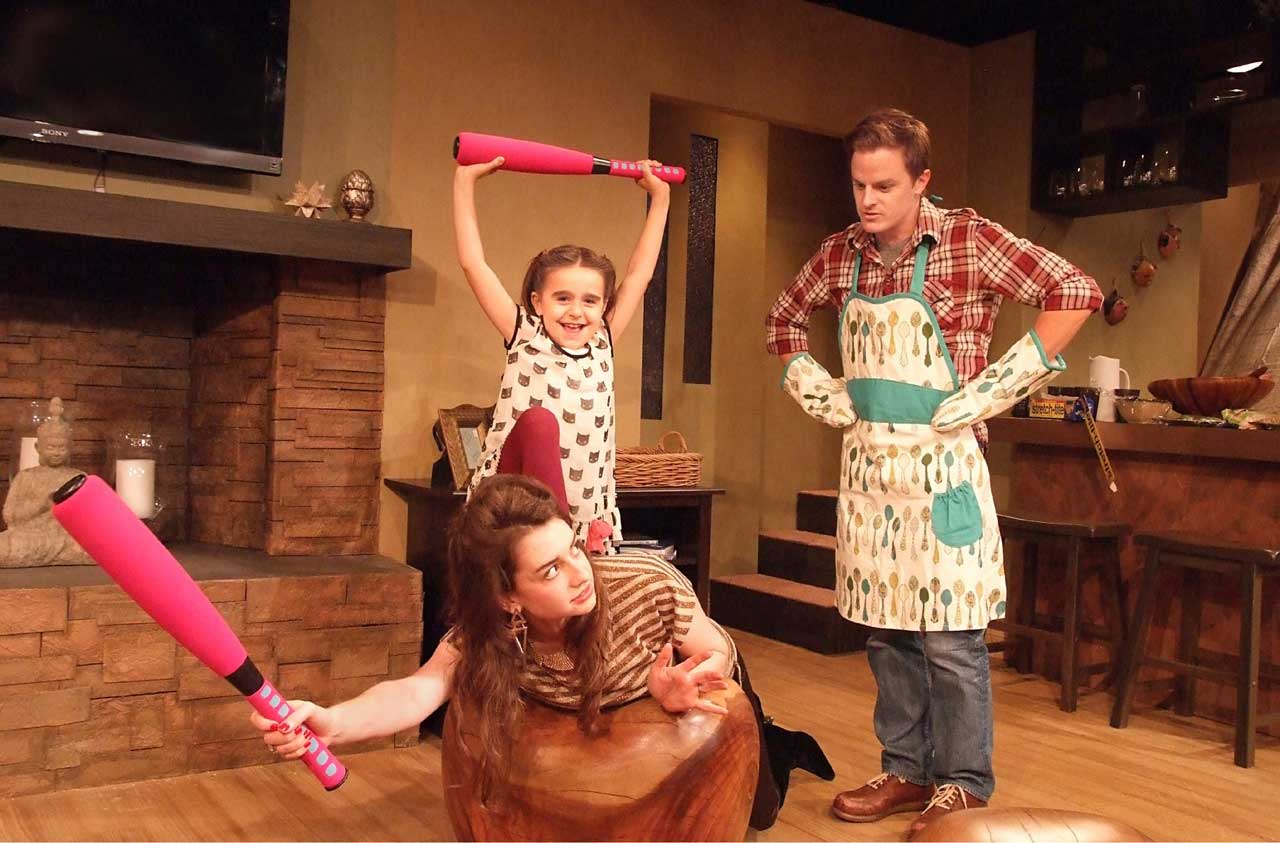 GOOFING AROUND: Beth Triffon, Ava Bianchi and Eric Hunicutt in ‘The Pain and The Itch.' (Photo courtesy Ed Krieger)