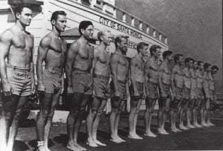 Dave Heiser, second from left, was a Santa Monica lifeguard and teacher at John Adams Jr. High. (Photo courtesy Google Images)