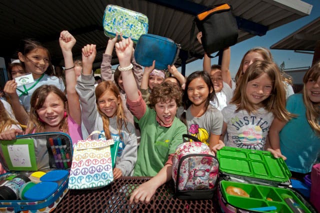 Grades of Green's annual Trash Free Lunch Challenge is a competition between Los Angeles County schools to see which school can reduce its lunchtime trash the most. Santa Monica's McKinley Elementary is a finalist. (Photo courtesy Grades for Green)