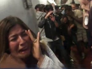 Santa Monica College students react after being pepper sprayed during a protest over a controversial two-tier tuition scheme floated by college officials. (Photo courtesy Google Images)