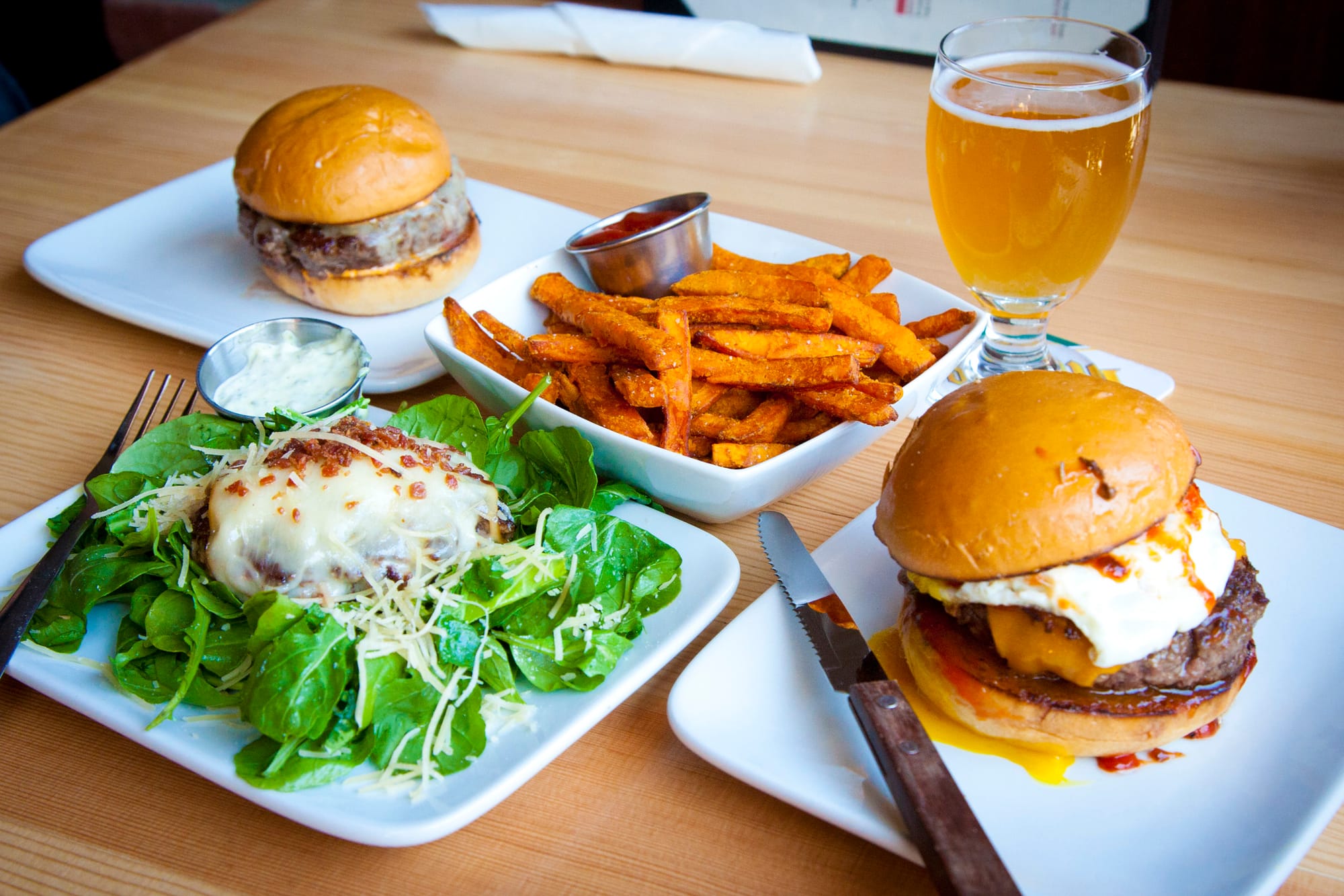 Stout Burgers & Beers recently opened in Downtown and features a variety of juicy burgers and craft beers. (Brandon Wise brandonw@www.smdp.com)